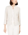 ANNE KLEIN TWEED OPEN-FRONT JACKET