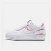 Nike White & Pink Air Force 1 Shadow Sneakers