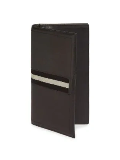 Bally Vertical Leather Wallet In Black
