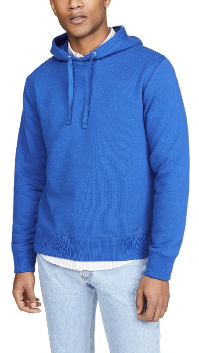 A.p.c. Maurice Cotton Blend Sweatshirt Hoodie In Blue