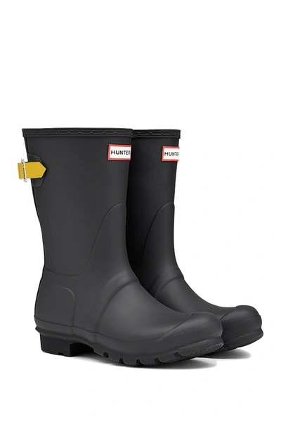 Hunter Original Short Back Adjustable Waterproof Rain Boot In Lna Lgtyel