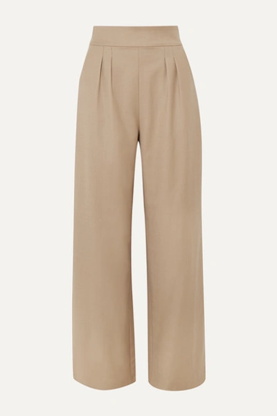 Aaizél Net Sustain Wool-blend Wide-leg Pants In Beige