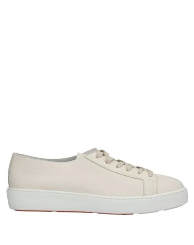 Santoni Sneakers In Beige