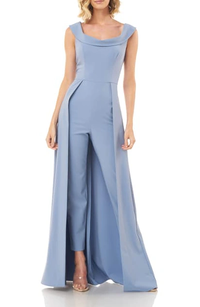 Kay Unger Jumpsuit Gown In Denim