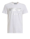 Moschino Metallic Logo Print T-shirt In White