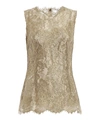 DOLCE & GABBANA EMBROIDERED TULLE TANK TOP