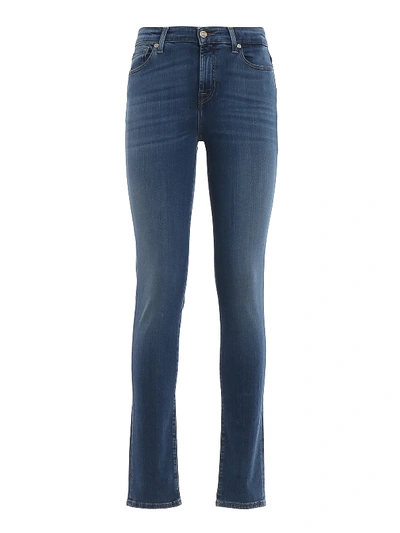 7 For All Mankind Pyper High Rise Jeans In Medium Wash