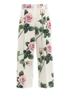 DOLCE & GABBANA TROPICAL ROSE PRINTED TROUSERS