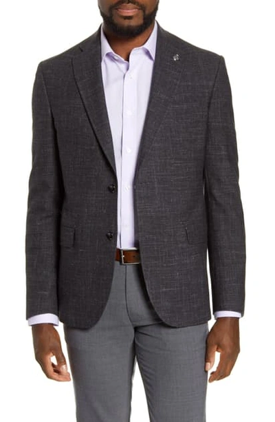 Ted Baker Ralph Slim Fit Wool Blend Sport Coat In Charcoal