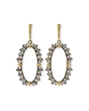 Armenta Old World Front-facing Oval Hoop-drop Earrings In Yellow/black