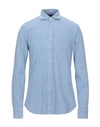 Circolo 1901 Solid Color Shirt In Sky Blue