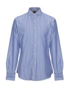 Brunello Cucinelli Striped Shirt In Blue