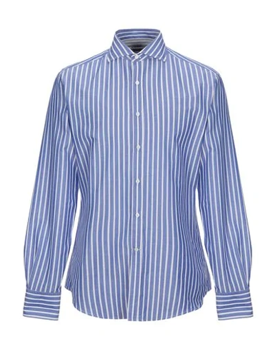 Brunello Cucinelli Striped Shirt In Blue