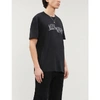 Allsaints 辍学船员领子棉质球衣t恤 In Jet Black