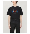 Balenciaga Men's Paris Love Vintage Jersey T-shirt In Black