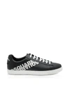 Dsquared2 Lace-up Low Top Logo Print Sneakers In Black