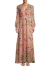 OSCAR DE LA RENTA BOTANICAL-PRINT SILK MAXI DRESS,0400012133042