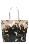 TED BAKER BEXCON SAVANNA FLORAL LARGE ICON TOTE,229344-BEXCON-WXB