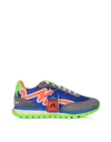 MARC JACOBS THE JOGGER TANGERINE & BLUE NYLON WOMENS trainers,11201934