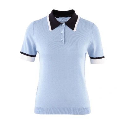 Prada Polo Shirt In Blue