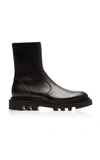 GIVENCHY COMBAT LEATHER HIGH BOOTS,753402