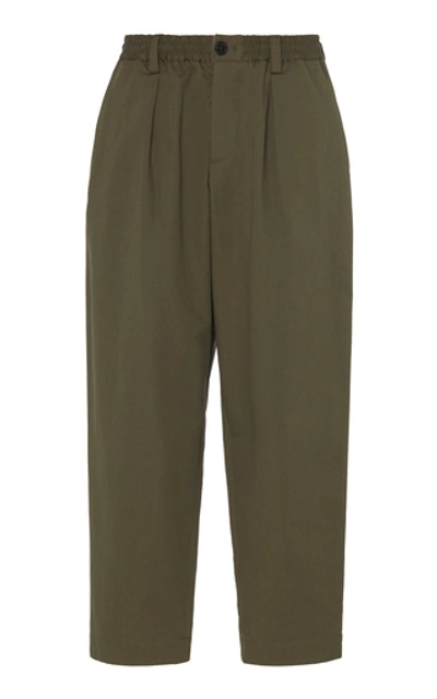 Marni Fifties Fresco Tapered Trousers In Green
