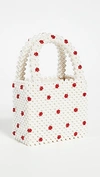 Shrimps Dolly Faux-pearl And Bead-embellished Bag In Neutrals