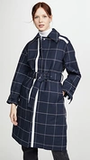 3.1 PHILLIP LIM WINDOW PANE TRENCH WITH SIDE SLIT