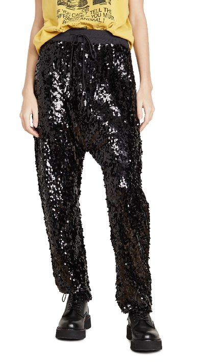 R13 Sequin Field Sweatpants In Black Sequin