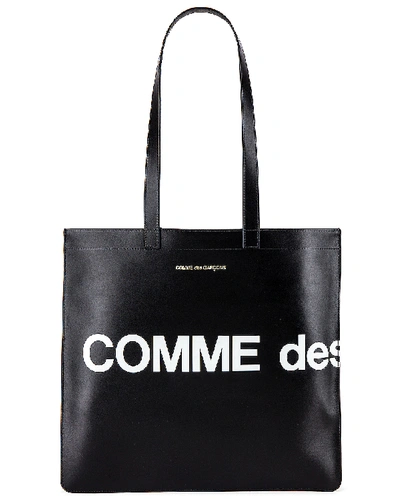 Comme Des Garçons Huge Logo Shopping Bag In Black