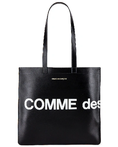 Comme Des Garçons Huge Logo Tote Bag In Black