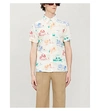 Gucci Off-white & Multicolor Disney Edition Mouse Short Sleeve Shirt In Ivory