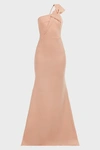 ROLAND MOURET Gosford Asymmetric Wool-Crepe Gown,819982