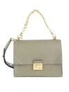 Fendi Women's Kan U Leather Shoulder Bag In Cloud