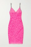 VERSACE NEON STRETCH-LACE CHEMISE