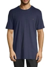 Tommy Hilfiger Crewneck Cotton Tee In Dark Navy
