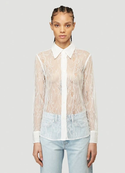 Our Legacy 70's Line Lace Shirt In White