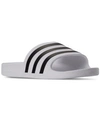 Adidas Originals Adilette Rubber Slide Sandals In Ftwr White/core Black/ftw