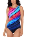 REEBOK MARVEL ATTRACTION PRINTED ONE-PIECE SWIMSUIT WOMEN'S SWIMSUIT