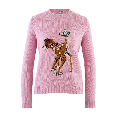 Miu Miu Bambi Jumper In Pink