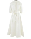 A CHEVAL PAMPA ARGENTINIAN DRESS,ARGENTINA DRESS 005-COTTON SATIN/WHITE