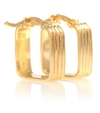 ALIITA CUADRADO B RAYADO 9KT GOLD EARRINGS,P00448509