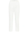 AGNONA HIGH-RISE STRAIGHT TWILL PANTS,P00422755