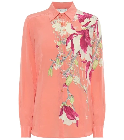 Etro Silk Floral Print Shirt In Pink