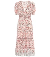 ULLA JOHNSON ZARIA FLORAL COTTON MIDI DRESS,P00444105