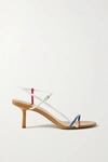 THE ROW BARE COLOR-BLOCK LEATHER SANDALS