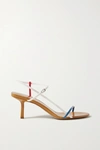 The Row Bare Color-block Leather Sandals In Tan