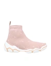 RED VALENTINO RED VALENTINO GLAM RUN SNEAKERS IN PINK COLOR KNIT,11203227