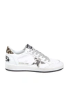 GOLDEN GOOSE BALL STAR SNEAKERS IN WHITE LEATHER,11203224