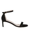 Stuart Weitzman Open-toed High-heeled Sandals In Black